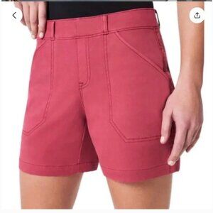 Spanx Wild Rose Twill Pink Shorts Size Medium